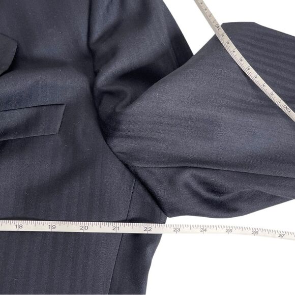 Brooks Brothers Loro Piana super 120s Navy blue Wool Sport Coat Blazer Mens 42L - Picture 9 of 11